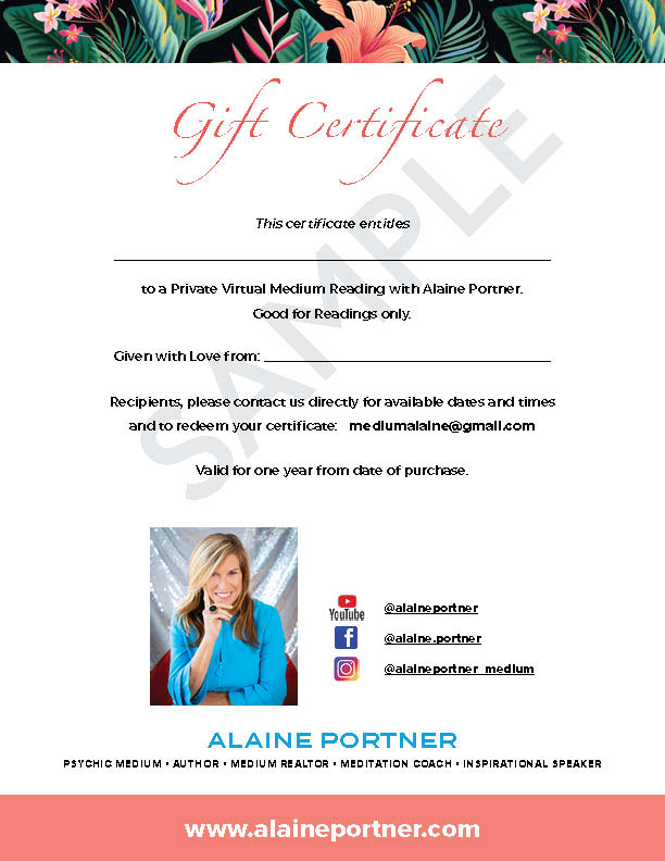 Alaine Portner - Gift Certificate